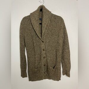 POLO RALPH LAUREN LINEN COTTON SHAWL COLLAR CARDIGAN BOYFRIEND GRANDPA SWEATER